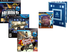 Acquista Playstation Move Pack PS3 (PS Move Heroes + Wonderbook + TV SuperStars + Kung Fu Rider) Playstation Move Pack PS3 (PS Move Heroes + Wonderbook + TV SuperStars + Kung Fu Rider)