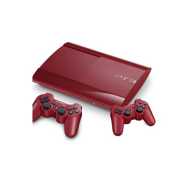 Playstation 3 Slim 500 GB (Rosso) + 2 Dualshock 3