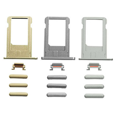 SIM Card Tray and Side Buttons Set for iPhone 6 Plus Nero