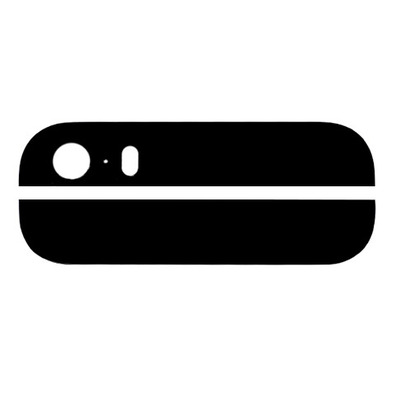 Top Bottom Glass for iphone 5S Nero