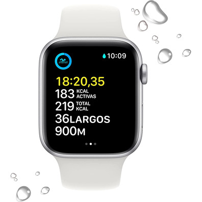 Apple Watch SE 2ª Gen GPS/Cell 44mm Aluminio Plata / Correa Blanca