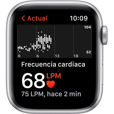 Apple Watch SE 2021 GPS 44 mm Caja de Aluminio en Plata / Correa Deportiva Azul Abismo