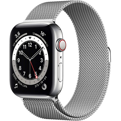 Apple Watch Serie 6 GPS + Cell 44mm Acero Inossidabile Milanese Loop Plata