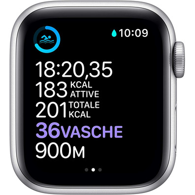 Apple Watch Series 6 GPS/Cellular 40mm Caja de Aluminio en Plata / Correa Deportiva Blanca