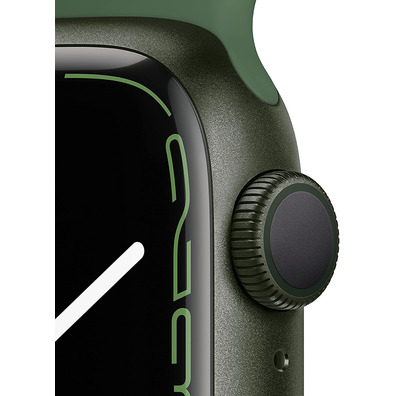 Apple Watch Series 7 GPS 41 mm Caja Aluminio en Verde / Correa deportiva Verde Trebol