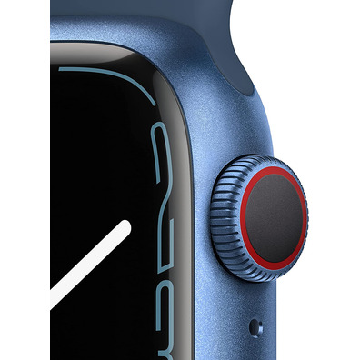 Apple Watch Series 7 GPS/Cellular 41 mm Caja de Aluminio en Azul / Correa deportiva Azul Abismo