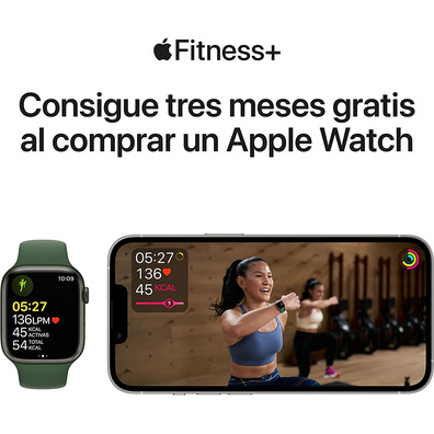 Apple Watch Series 7 GPS/Cellular 41 mm Caja de Aluminio en Negro Medianoche / Correa deportiva Negr