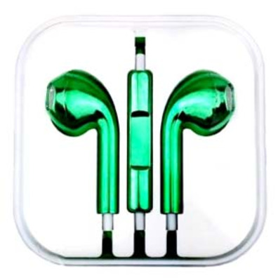 Headphones Handsfree for iPhone Green