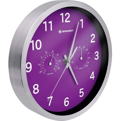 Bresser Mytime Reloj Parate Termo - /Higro 25cm Violeta