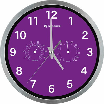 Bresser Mytime Reloj Parate Termo - /Higro 25cm Violeta