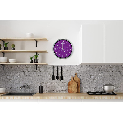 Bresser Mytime Reloj Parate Termo - /Higro 25cm Violeta