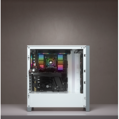 Caja Corsair ICUE 4000X RGB Temperato Glass Blanca