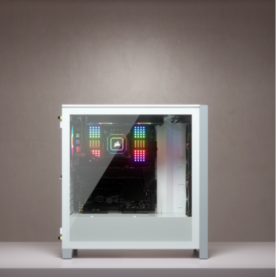 Caja Corsair ICUE 4000X RGB Temperato Glass Blanca