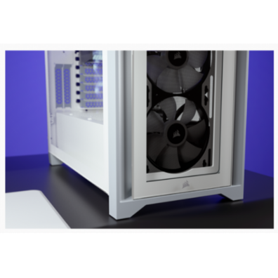 Caja Corsair ICUE 4000X RGB Temperato Glass Blanca