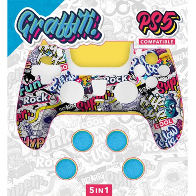 Carcasa para mando PS5 Indeca Graffiti Life