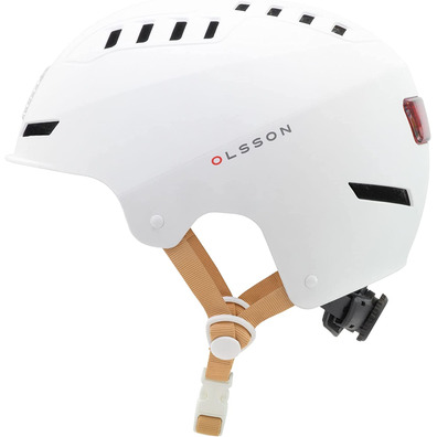 Casco Olsson Urban Light M/L Nastro Blanco