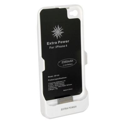 External Battery 2350 mAh for iPhone 4 White
