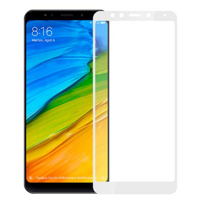 Vetro Temperato Curvo Totale 5D - Xiaomi Redmi 5 Plus Bianco