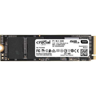 Disco Duro Duro CT500P1SSD8 P1 SSD 500GB NVMe PCIe M. 2 2280