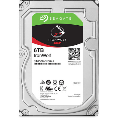 Disco Duro Seagate 3,5 '' 6TB SATA 3256,MB IronWolf