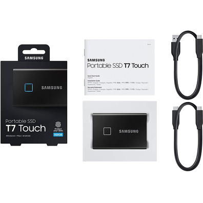 Hard disk SSD Samsung T7 Touch 500 GB Nero