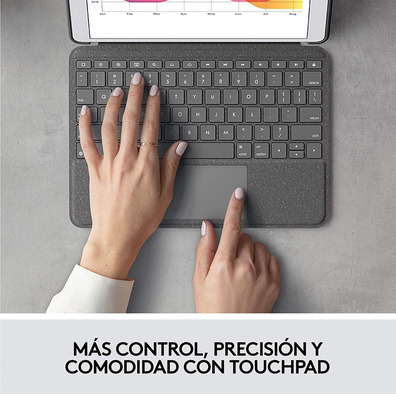 Funda con Teclado Logitech Combo Touch iPad (7ª y 8ª Gen) 10,2 " Gris