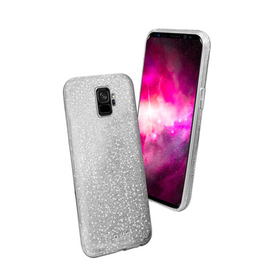 Cover Sparky Glitter per Samsung Galaxy S9 Argento