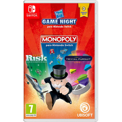 Hasbro Game Night (Monopoly + Rischio + Inseguimento Triviale) Switch