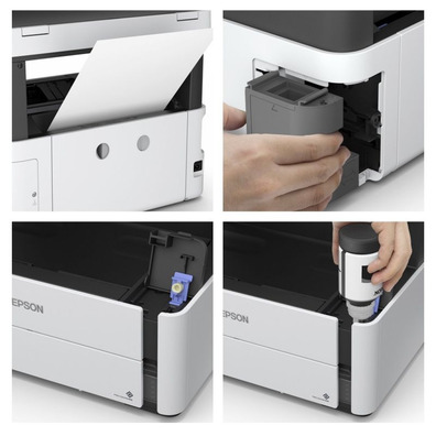 Impresora Recargable Monocromo Multifunción Epson Ecotank ET-M2140 Dúplex Gris