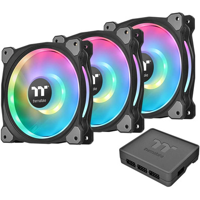 Kit 3 Ventiladores Thermaltake Riing Duo 14cm RGB