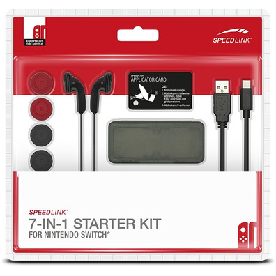 Kit accessori STARTER PACK 7 in 1 per Nintendo Interruttore