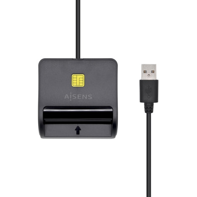 Lector DNI - E y Tarjetas Aisens ASCR-SN04CSD-BK USB - C Negro