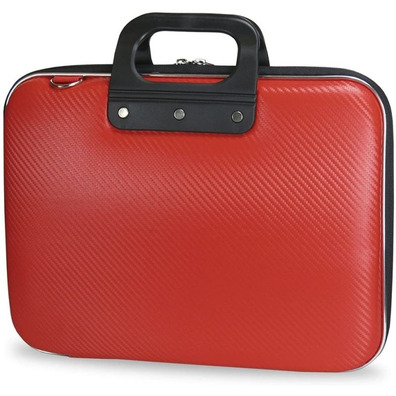 Maletín Rígido E - vitta Bag Carbón para Portátiles hasta 13,3 " Rojo