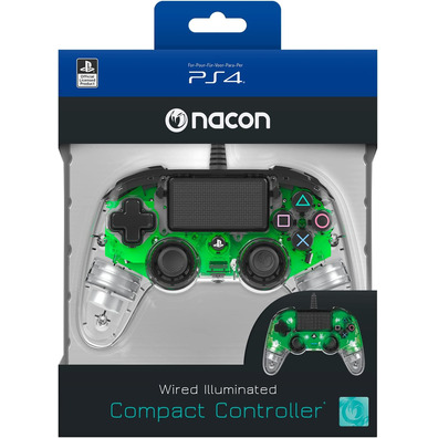 Mando Nacono Compatto Wired Illuminated Green Oficial PS4