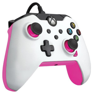 Mando PDP Wired Controller White Pink + 1 Mes Gamepass Xbox Series / Xbox One/PC