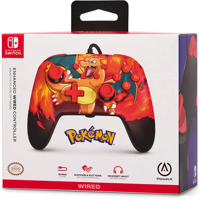 Mando Power A Wired Controller Pokemon Charizard Vortice Switch