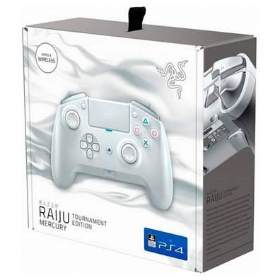 Controllo Razer Raiju Tournament Edition Mercurio Bianco PC/PS4