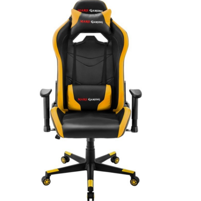 Mars gaming chair mgc3 nero/amaril pro, 2cushions