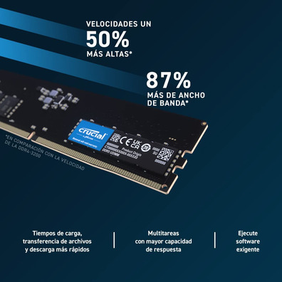 Memoria RAM Cruciale 16GB DDR5 4800 MHz CT16G48C40U5