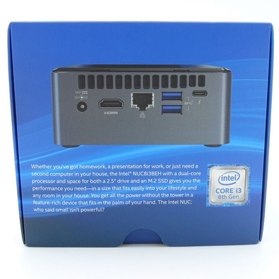 MiniPC KVX Nuc FreeDos Intel NUC8I3BEH2 i3/8GB/SSD 240GB