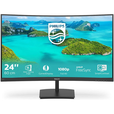 Monitor Curvo Philips E-Line 241E1SCA 23,6 " Full HD Multimedia Negro