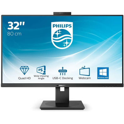 Monitor Profesional Philips 326P1H 31,5 " QHD/Webcam / Multimedia Negro