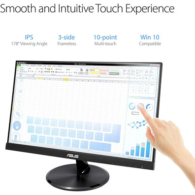 Monitor Profesional Táctil Asus VT229H 21,5 " Full HD Multimedia Negro