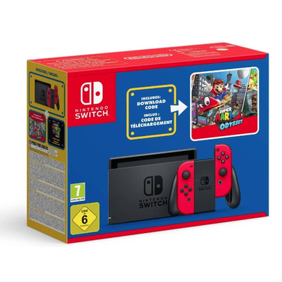 Negro / Rojo Neon + Super Mario ODYSSEY Edic. Limitada (IMP)