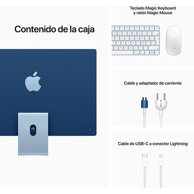 Ordenador Apple iMac 24 '' Retina M1/8GB/256GB SSD Blue 2021