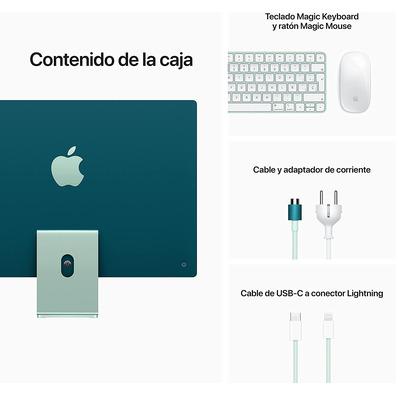 Ordenador Apple iMac 24 '' Retina M1/8GB/256GB SSD Green 2021