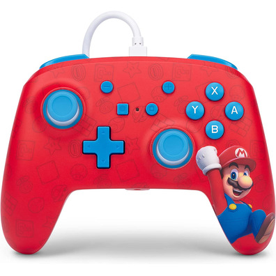 Power A Enhanced Wired Controller Woo - Hoo! Mario (Rosso)