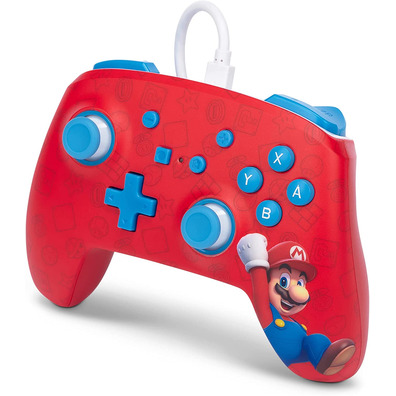 Power A Enhanced Wired Controller Woo - Hoo! Mario (Rosso)