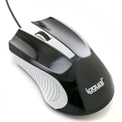 Iggual Optical Mouse Black/White 1200 DPI