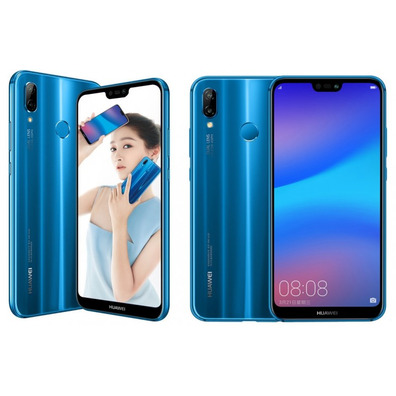 Cover posteriore di ricambio per Huawei P20 Lite / Nova 3 Azurro